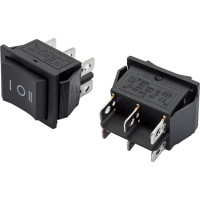 Клавиша Nord-Yada 250V 16А с нейтралью черная (6контакта) ON-OFF (2шт в упаковке)-ON 905453