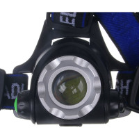 Фонарь ЕРМАК налобный, 1 T6 LED, с фокусировкой, 2*1200мАч, 4 режима, пластик 221-024