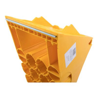 Противооткатный упор для грузового транспорта Autofamily TRUCK WAY G53 с противоскользящей стальной пластиной, желтый TW.G.53.01.02