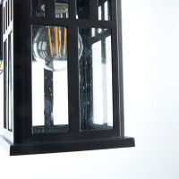 Садово-парковый светильник FERON PL671 на стену вниз 60W 230V E27, черный 11689