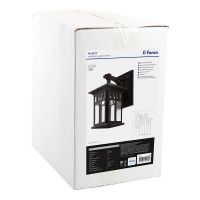 Садово-парковый светильник FERON PL671 на стену вниз 60W 230V E27, черный 11689