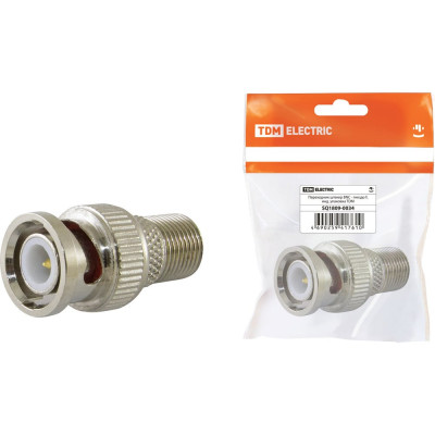 Переходник штекер TDM ELECTRIC BNC - гнездо F SQ1809-0034