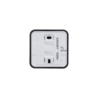 2-клавишный выключатель Systeme Electric Blanca наружный, Антрацит с подсветкой 10А SE BLNVA105116