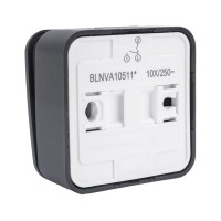 2-клавишный выключатель Systeme Electric Blanca наружный, Антрацит с подсветкой 10А SE BLNVA105116
