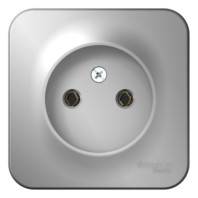 Наружная розетка Systeme Electric Blanca Алюминий, без заземления, без шторок, 16А, 250В SE BLNRA000113