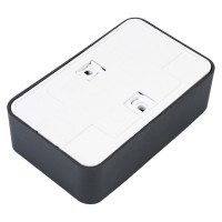 2-ая наружная розетка Systeme Electric Blanca Антрацит, без заземления, без шторок, 16А, 250В SE BLNRA000216