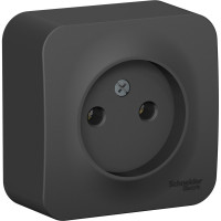 Наружная розетка Systeme Electric Blanca Антрацит, без заземления, без шторок, 16А, 250В SE BLNRA000116