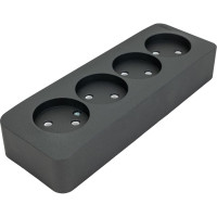 4-ая наружная розетка Systeme Electric Blanca Антрацит, без заземления, без шторок, 16А, 250В SE BLNRA000416