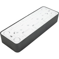 4-ая наружная розетка Systeme Electric Blanca Антрацит, без заземления, без шторок, 16А, 250В SE BLNRA000416