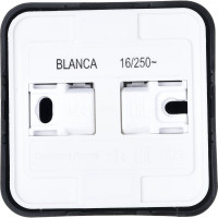 Наружная розетка Systeme Electric Blanca Антрацит, с заземлением, без шторок, 16А, 250В SE BLNRA010116