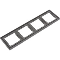 4-местная рамка IEK РУ-4-БА BOLERO Q1 квадратная, антрацит EMB42-K95-Q1