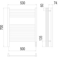 Полотенцесушитель Terminus Ното sensor quick touch П9 500x700 4670078526960