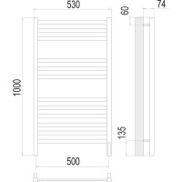 Полотенцесушитель Terminus Ното sensor quick touch П12 500x1000 4670078526519