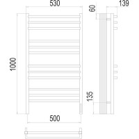 Полотенцесушитель Terminus Соренто sensor quick touch П12 500x1000 4670078527196