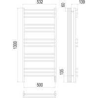 Полотенцесушитель Terminus Прато sensor quick touch П15 500x1300 4670078531513
