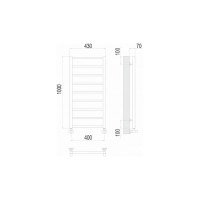 Полотенцесушитель водяной Terminus & Контур П9 400x1000 4670078529671