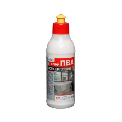 Влагостойкий клей Ecolux ПВА экстра D3 0,25 л 4607133684839