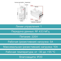 Реле GRITT Practic 1 группа, 220В, 5А 31001