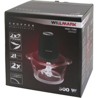 Измельчитель Willmark WMC-7088 500 Вт стеклянная чаша, 2 л, двойные лезвия, резиновое основание 2001447