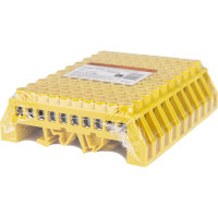 Шина PE земля TDM ELECTRIC в желтом изоляторе на DIN-рейку 8x12мм 10 групп SQ0801-0216