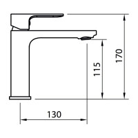Смеситель для раковины CLEVER SAONA SLIM 60115
