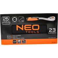 Набор торцевых головок с принадлежностями NEO Tools 1/2" 23 шт 08-694