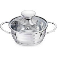 Кастрюля Regent inox 12см/0.6л с крышкой BIMBO vitro индукция 93-BIMv-01