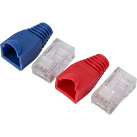 Набор Pro Legend Джек RJ-45 8P8C CAT 5e - 4 шт. Колпачок RJ-45 - 4 шт. разноцв. PL1273
