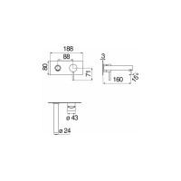 Смеситель для раковины NOBILI LIVE настенный LV00498CR 00000106618