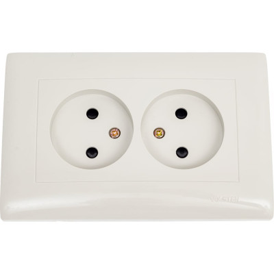 Двухместная розетка Volsten V01-12-R22-S Magenta Crema, 8996