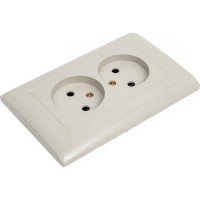 Двухместная розетка Volsten V01-12-R22-S Magenta Crema, 8996