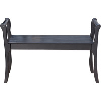 Скамья для прихожей с подлокотниками Мебелик массив, каркас венге 7568