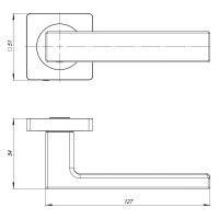 Раздельная ручка Ajax OPTIMA JK BL-24 черный 44367