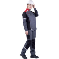 Летняя женская куртка iForm ТУРБО SAFETY серый/чёрный/красный Кур 694/96/170