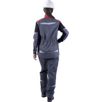 Летняя женская куртка iForm ТУРБО SAFETY серый/чёрный/красный Кур 694/96/170