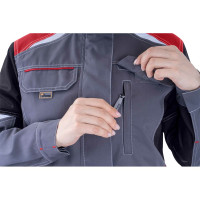 Летняя женская куртка iForm ТУРБО SAFETY серый/чёрный/красный Кур 694/96/170