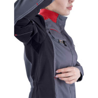 Летняя женская куртка iForm ТУРБО SAFETY серый/чёрный/красный Кур 694/96/170
