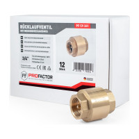 Обратный клапан PROFACTOR с латунным штоком, в/в 3/4" PF CV 241