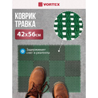 Коврик VORTEX ТРАВКА 42х56 см, черно-зеленый 23001