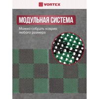 Коврик VORTEX ТРАВКА 42х56 см, черно-зеленый 23001