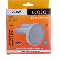 Светодиодная лампа Ecola GX70 LED 20,0W Tablet 220V 4200K матовое стекло композит 111x42 T7MV20ELC
