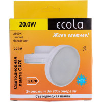 Светодиодная лампа Ecola GX70 LED 20,0W Tablet 220V 2800K матовое стекло композит 111x42 T7MW20ELC