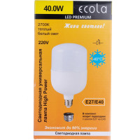 Светодиодная лампа Ecola High Power LED Premium 40W 220V универс. E27/E40 лампа 2700K 180x110mm HPUW40ELC