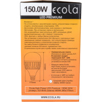 Светодиодная лампа Ecola High Power LED Premium 150W 220V универс. E27/E40 лампа 4000K 280x180mm HPV150ELC