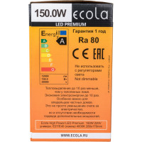 Светодиодная лампа Ecola High Power LED Premium 150W 220V универс. E27/E40 лампа 4000K 280x180mm HPV150ELC