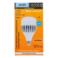 Светодиодная лампа Ecola High Power LED Premium 40W 220V универс. E27/E40 лампа 6000K 180x110mm HPUD40ELC