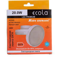 Светодиодная лампа Ecola GX70 LED Premium 20,0W Tablet 220V 4200K матовое стекло композит 111x42 T7PV20ELC