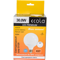Светодиодная лампа Ecola globe LED Premium 30,0W G120 220V E27 4000K 320 шар композит 170x120 K7LV30ELC