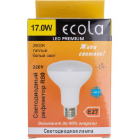 Светодиодная лампа Ecola Reflector R80 LED Premium 17,0W 220V E27 2800K композит 114x80 G7NW17ELC