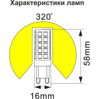 Светодиодная лампа Ecola G9 LED Premium 5,0W Corn Micro 220V 2800K 320 58x16 G9QW50ELC